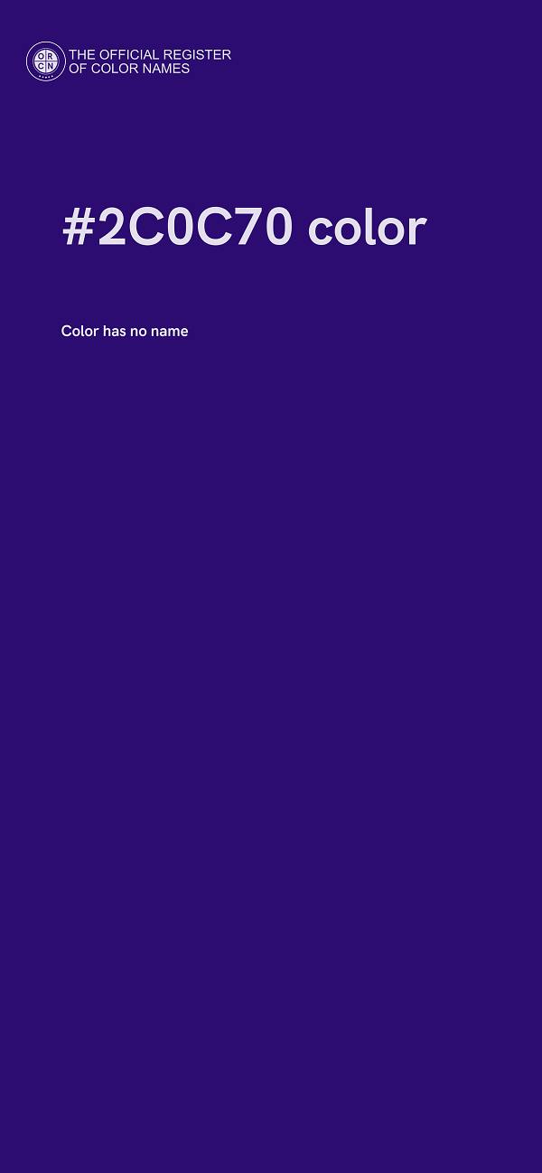 #2C0C70 color image