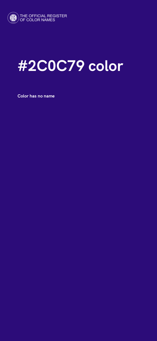 #2C0C79 color image