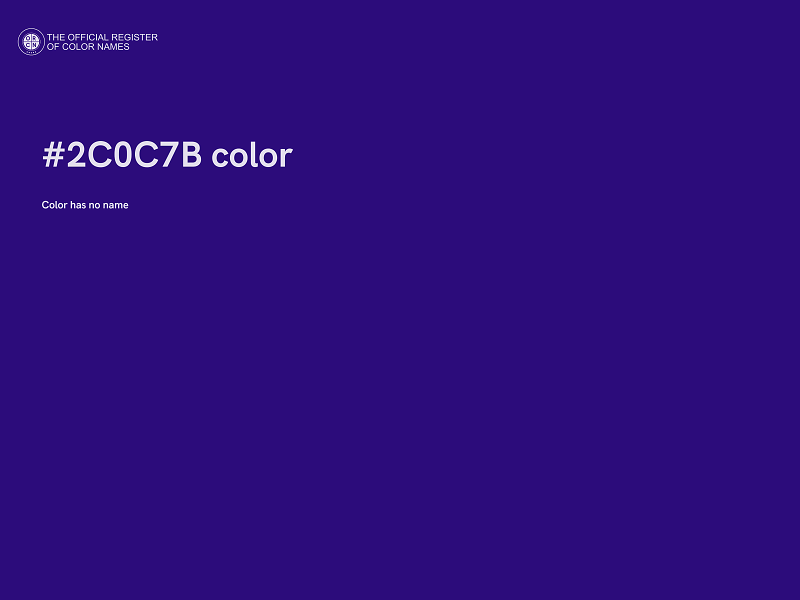 #2C0C7B color image