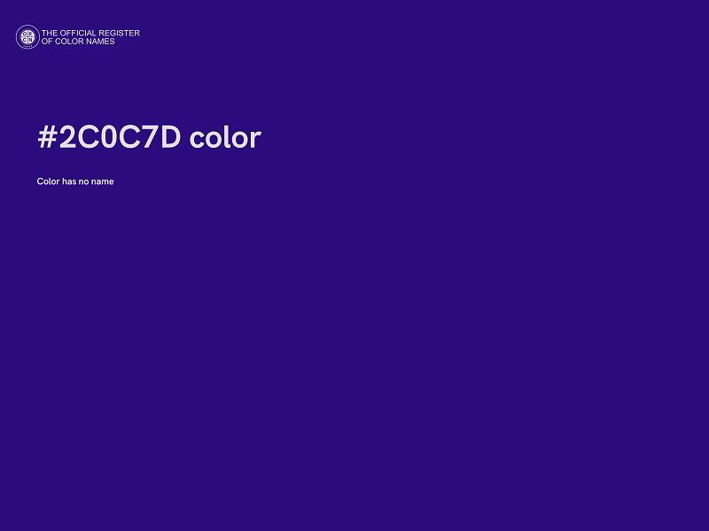 #2C0C7D color image