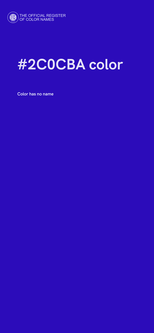 #2C0CBA color image