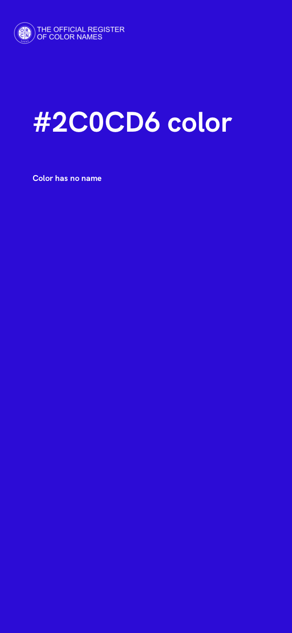 #2C0CD6 color image