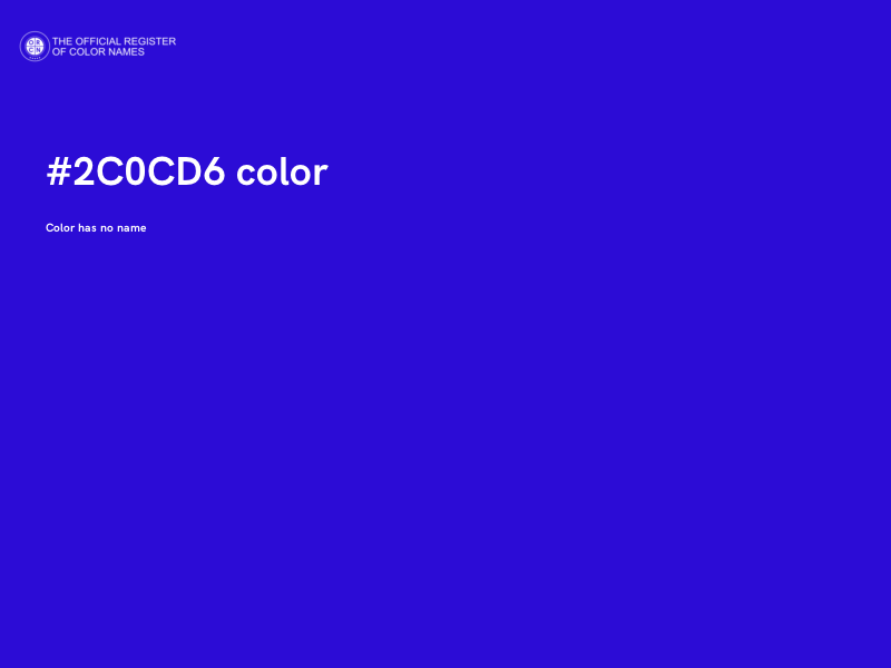 #2C0CD6 color image