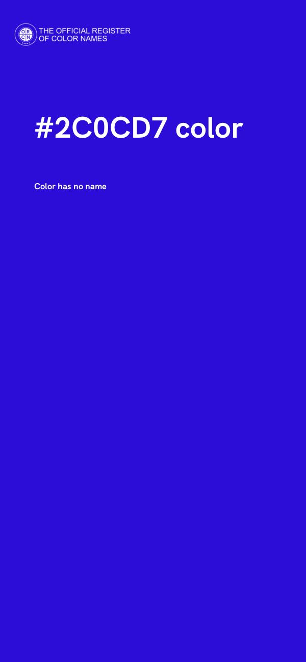 #2C0CD7 color image