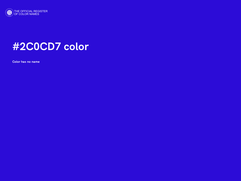 #2C0CD7 color image