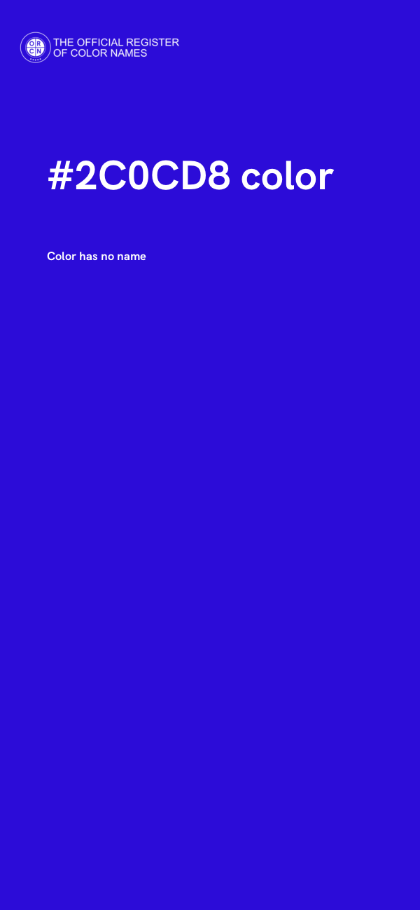 #2C0CD8 color image