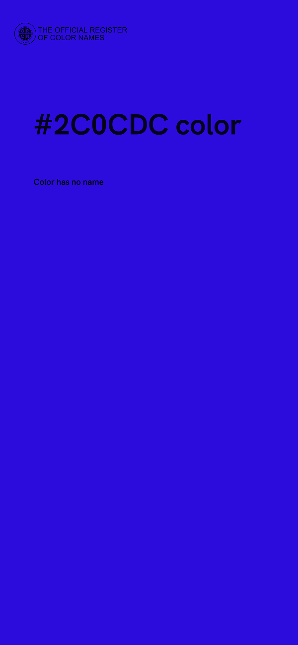 #2C0CDC color image