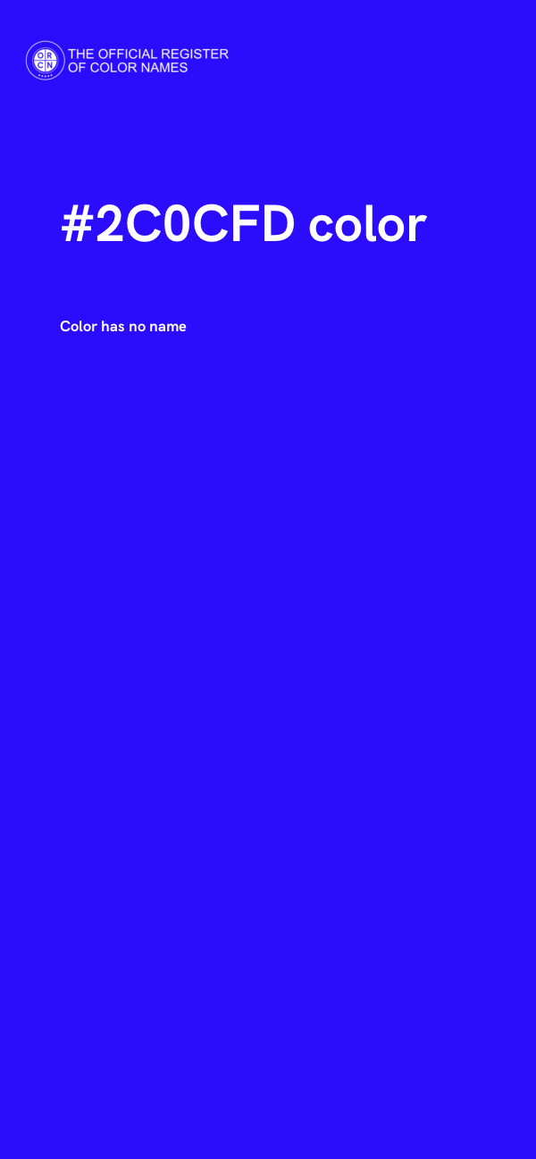 #2C0CFD color image