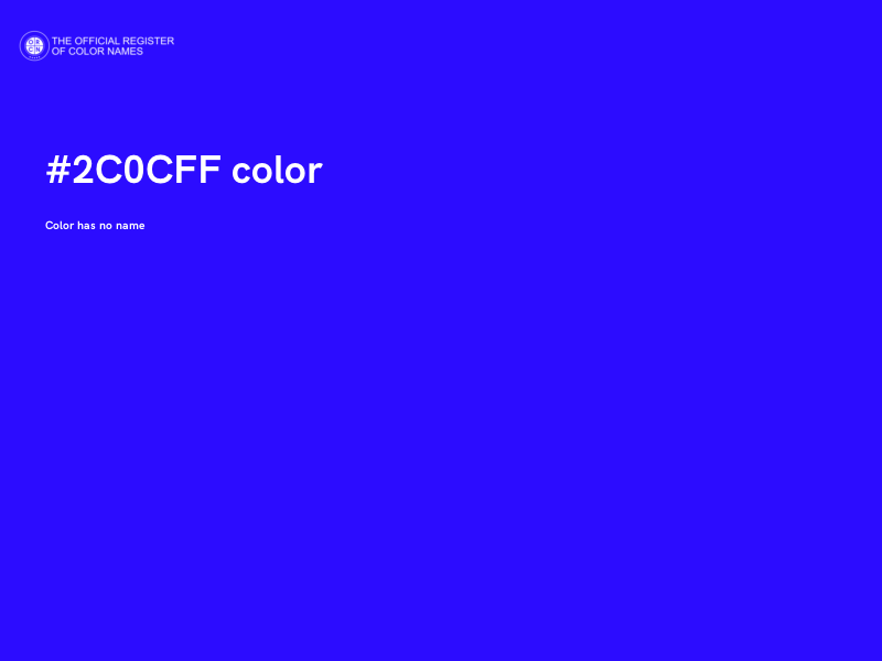 #2C0CFF color image