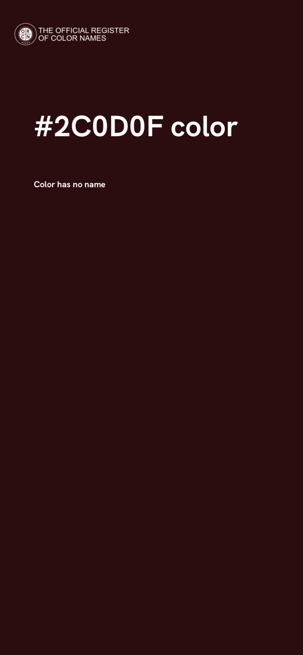 #2C0D0F color image