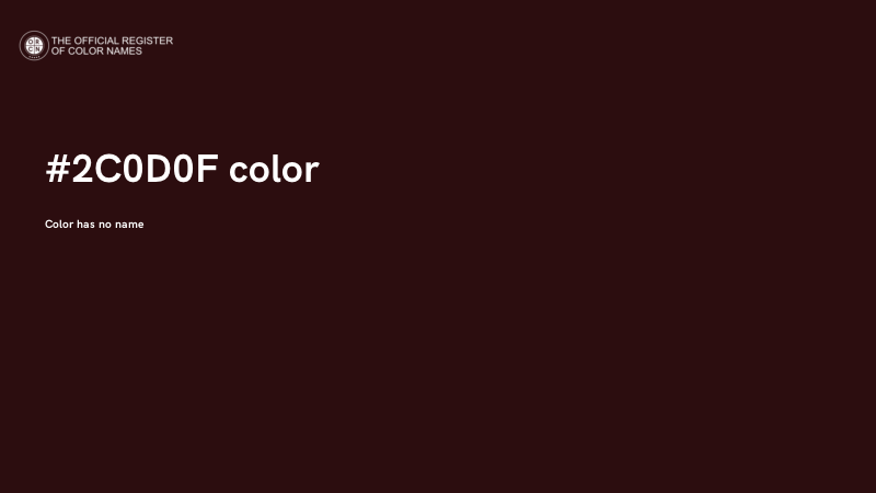 #2C0D0F color image