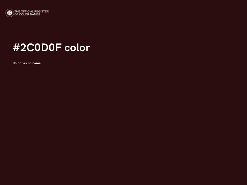 #2C0D0F color image
