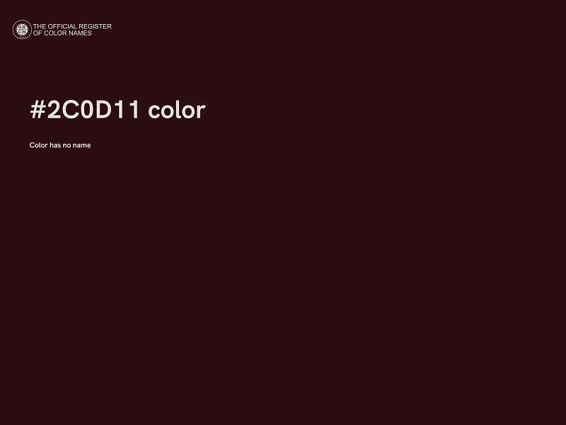 #2C0D11 color image