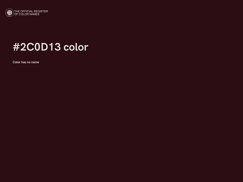 #2C0D13 color image