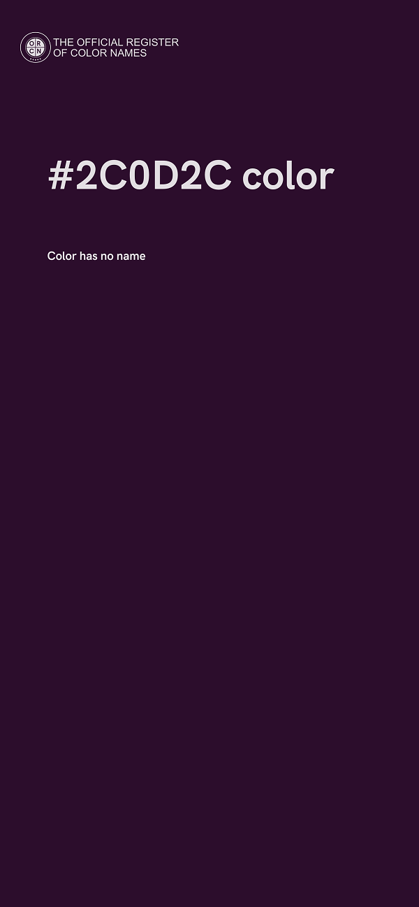 #2C0D2C color image