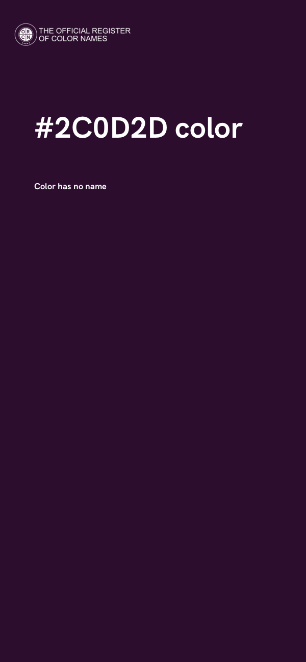 #2C0D2D color image