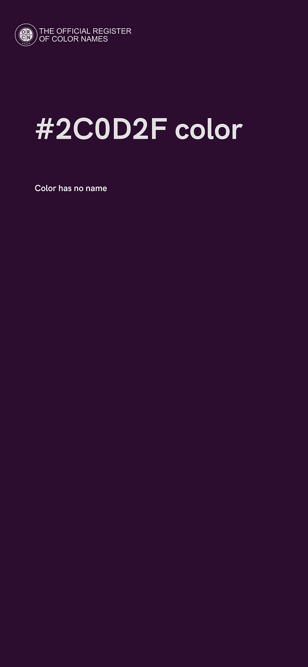 #2C0D2F color image