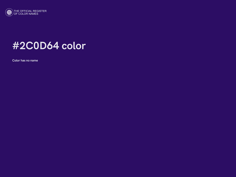 #2C0D64 color image