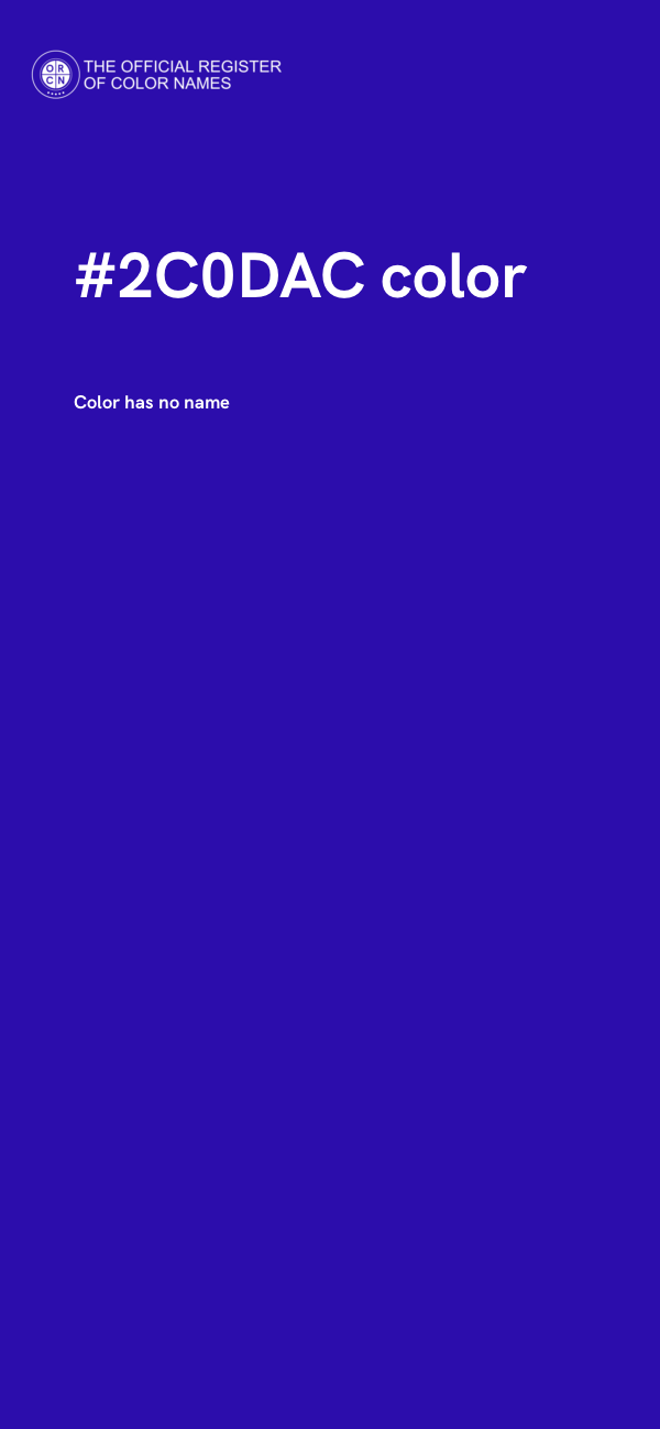 #2C0DAC color image