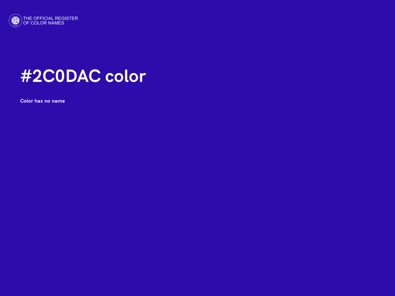 #2C0DAC color image