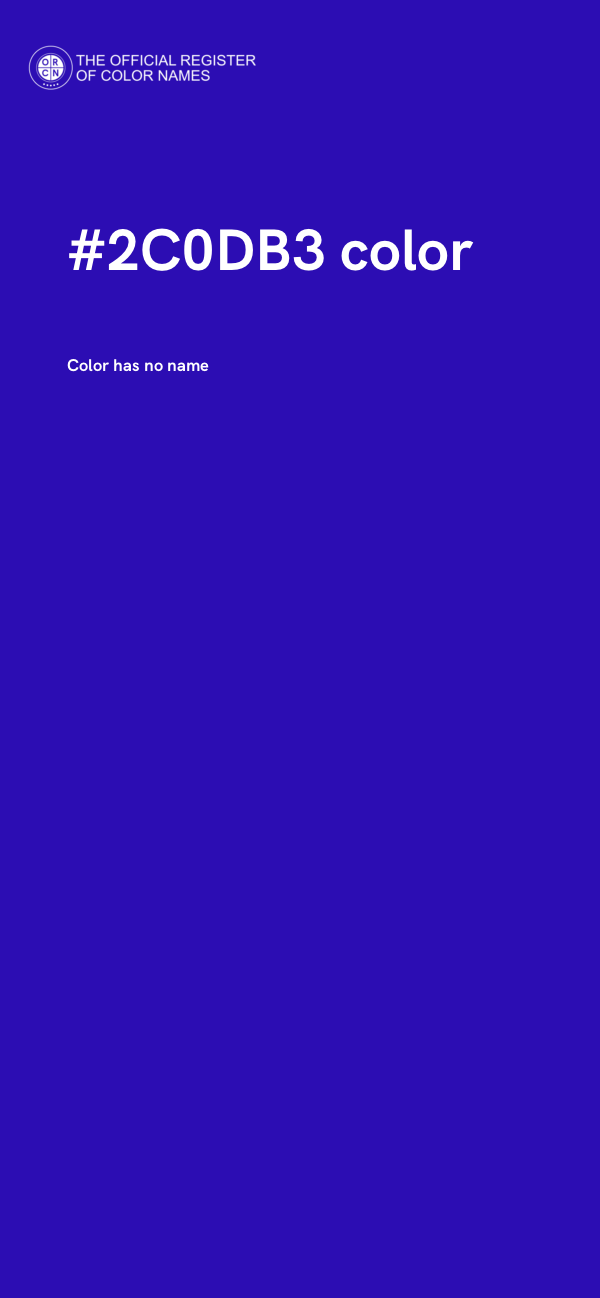 #2C0DB3 color image