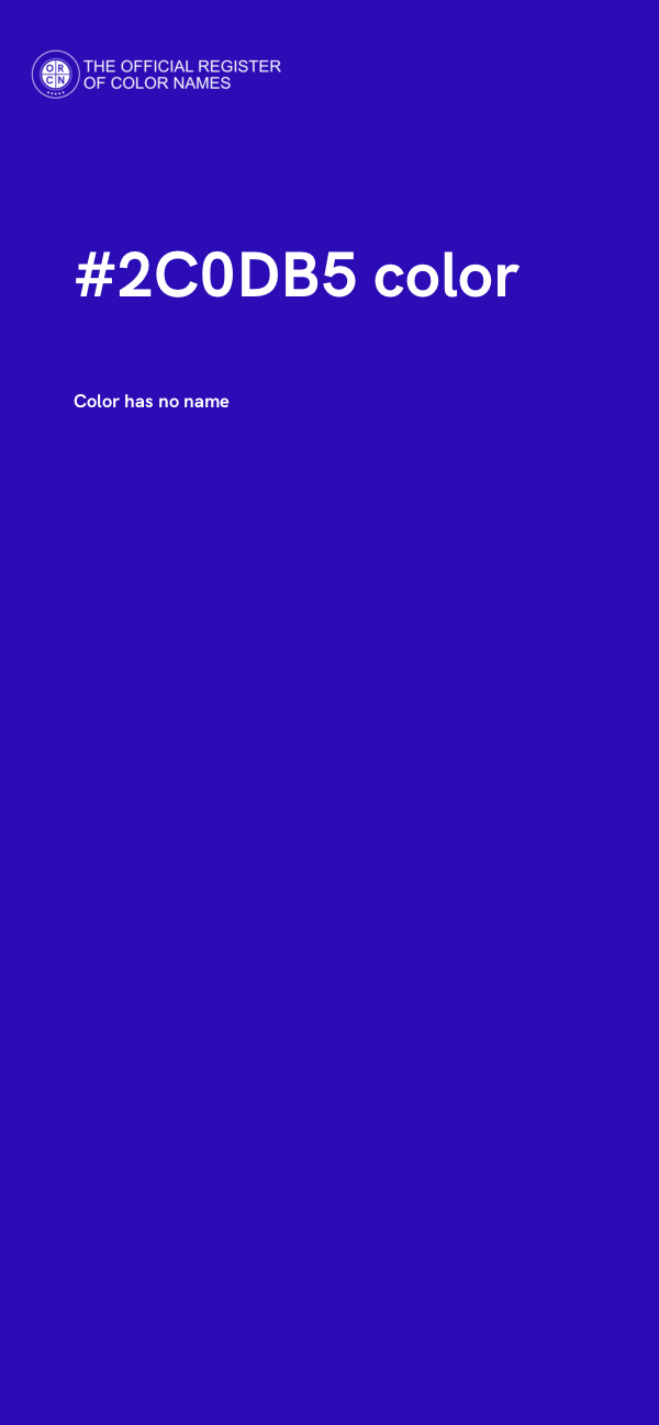 #2C0DB5 color image