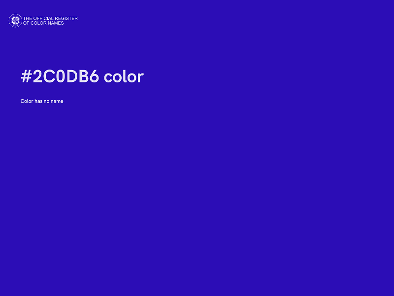 #2C0DB6 color image
