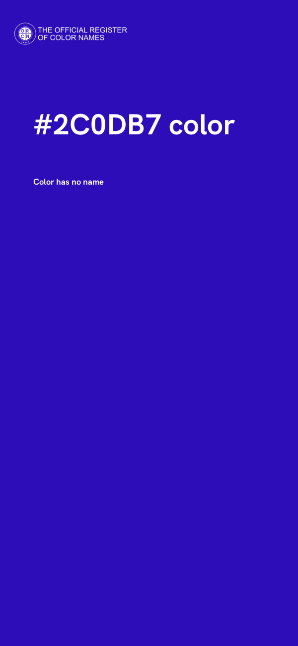 #2C0DB7 color image