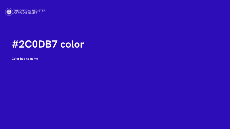 #2C0DB7 color image