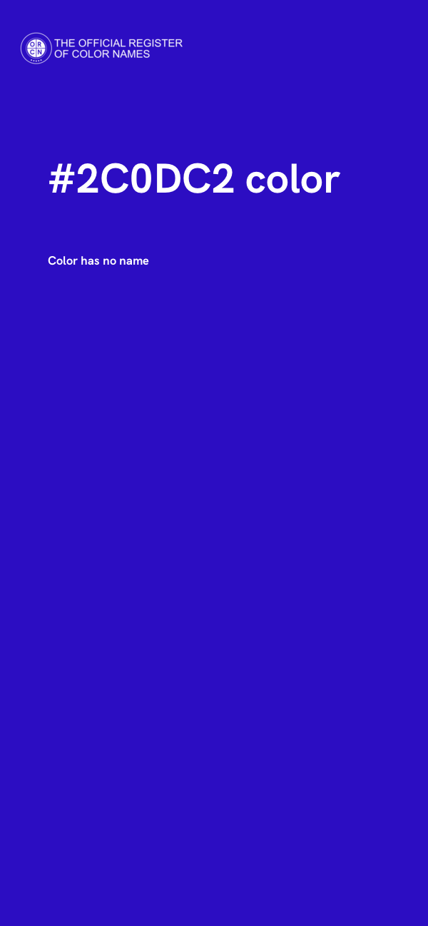 #2C0DC2 color image