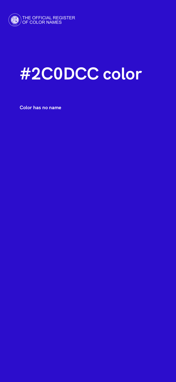 #2C0DCC color image
