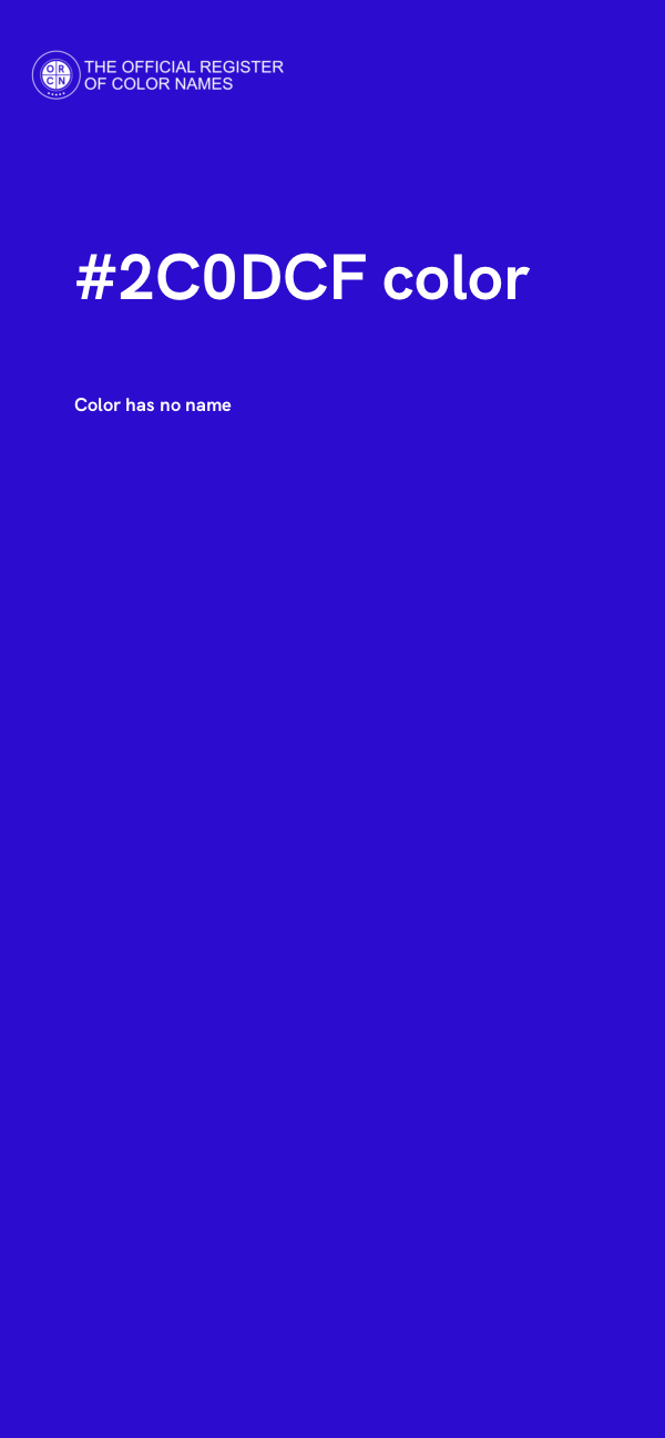 #2C0DCF color image