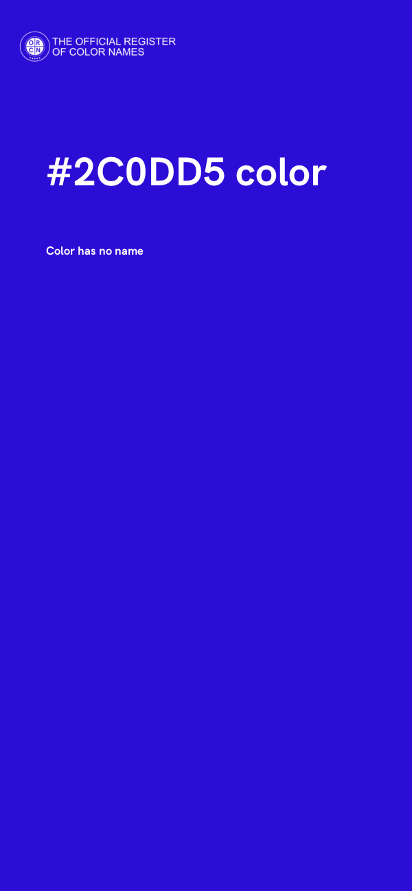 #2C0DD5 color image