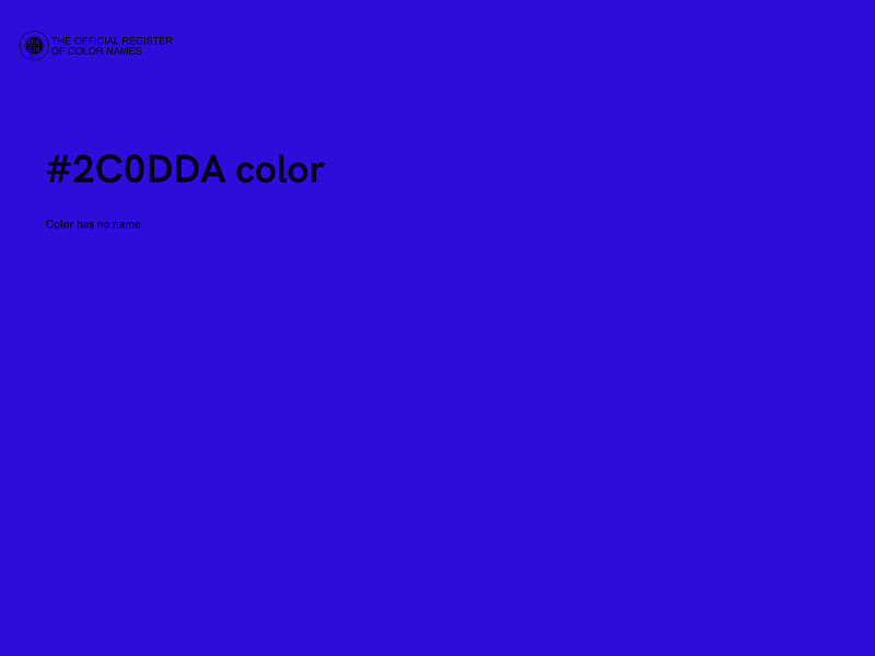 #2C0DDA color image