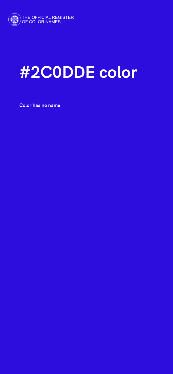 #2C0DDE color image