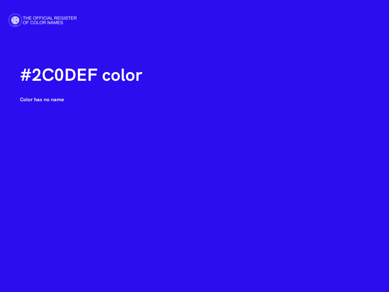 #2C0DEF color image