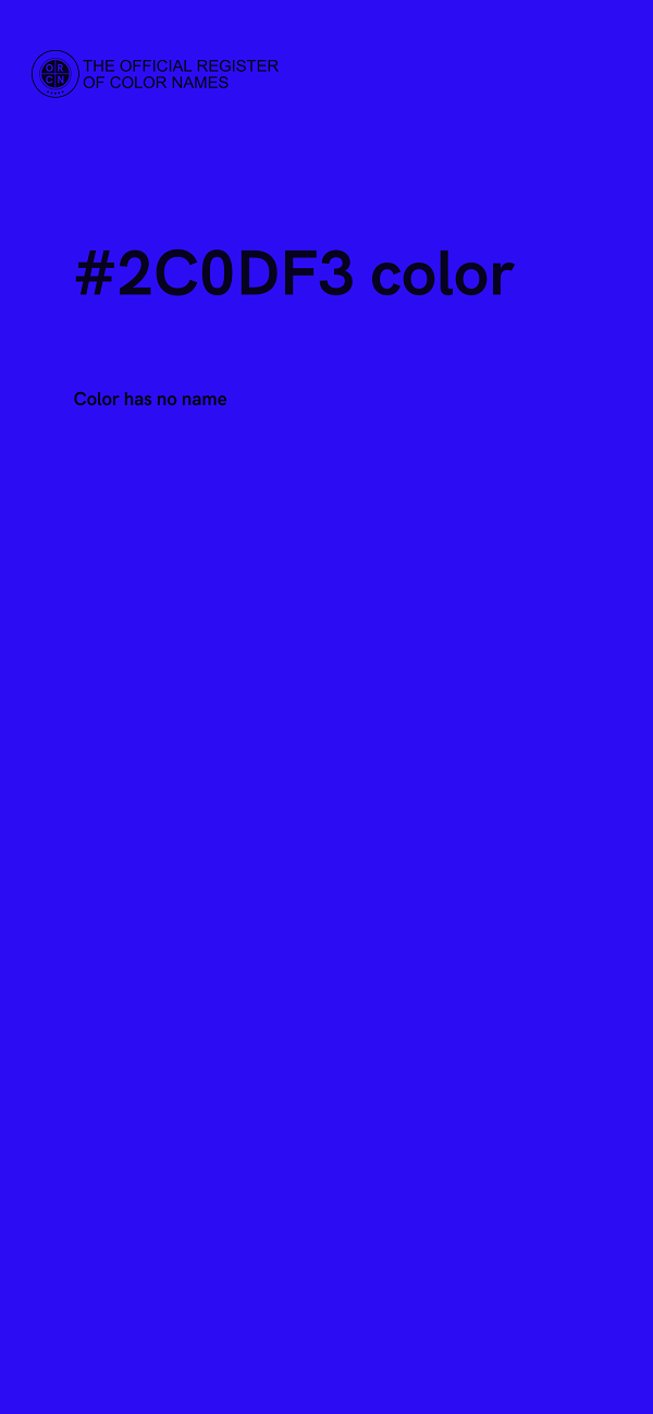 #2C0DF3 color image