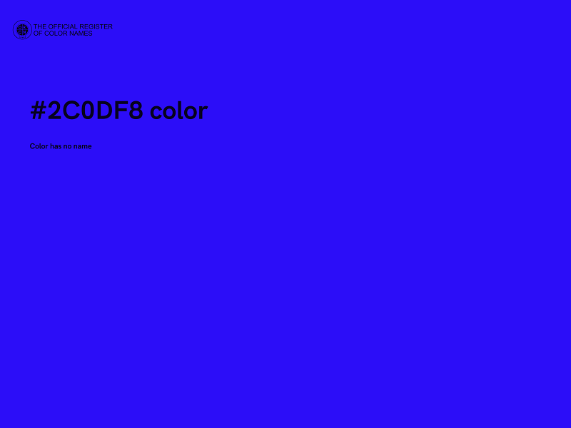 #2C0DF8 color image