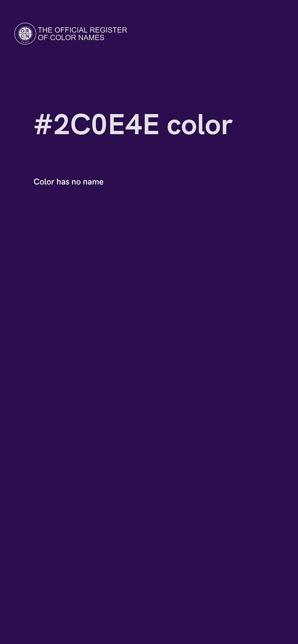 #2C0E4E color image