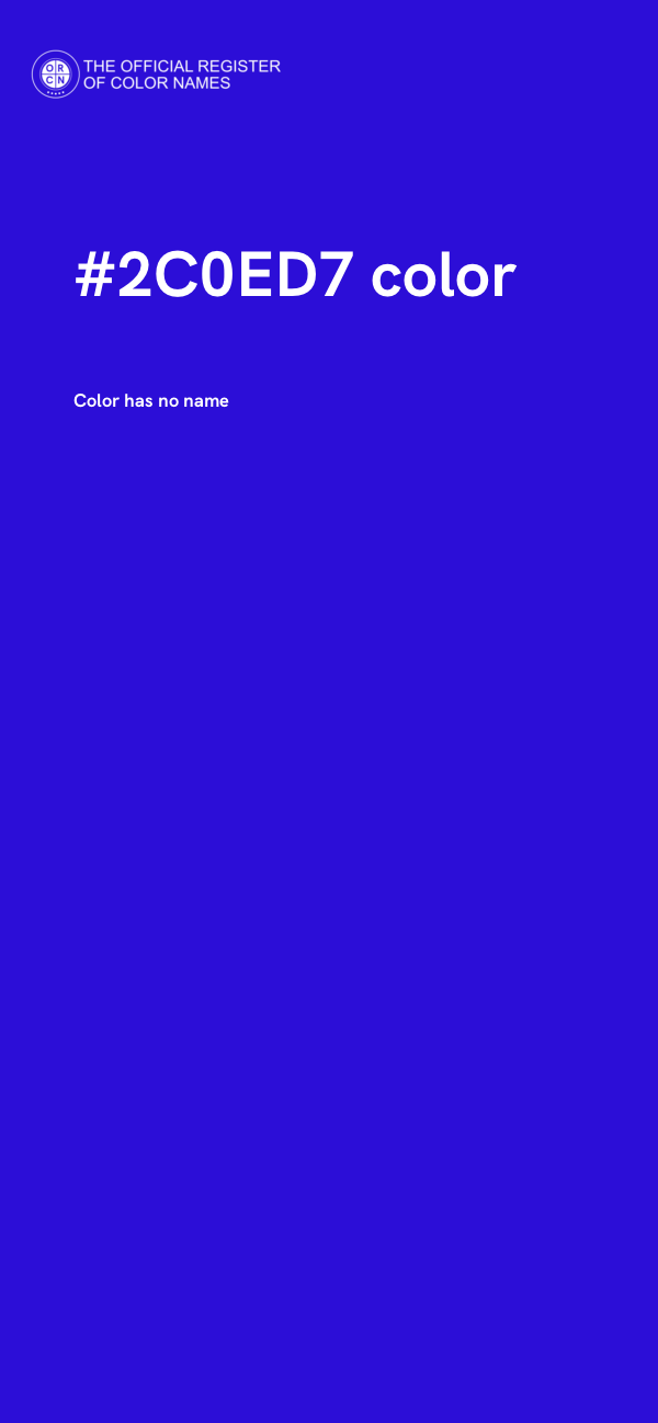 #2C0ED7 color image