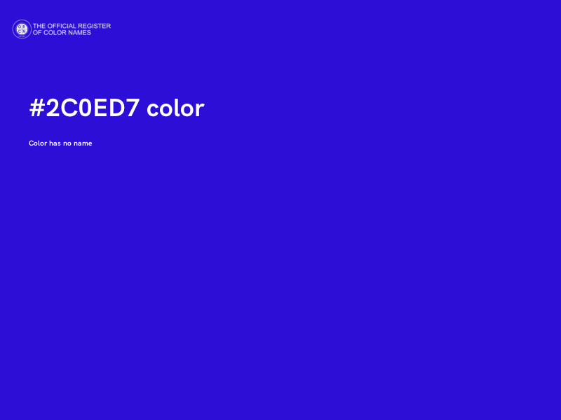 #2C0ED7 color image