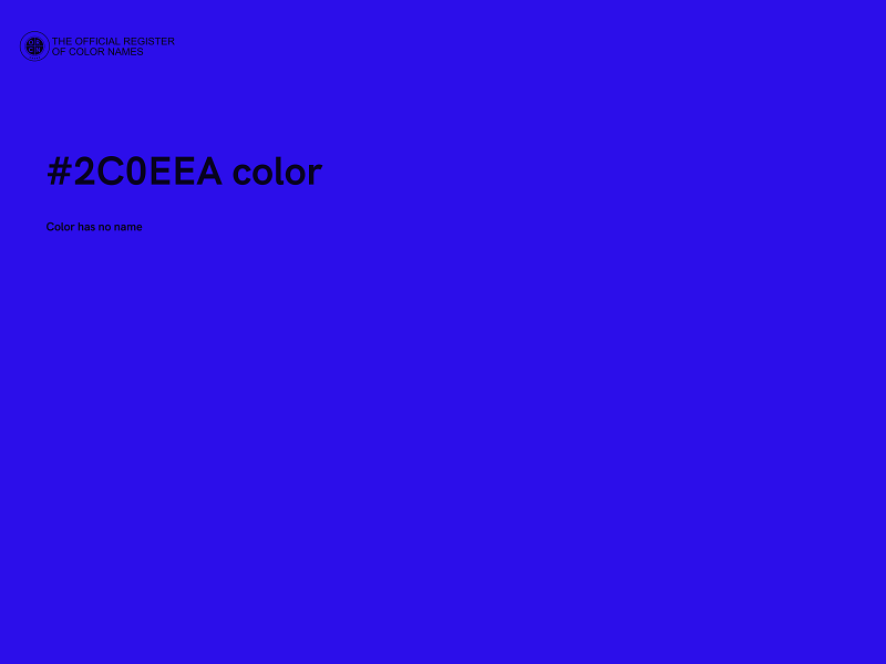 #2C0EEA color image