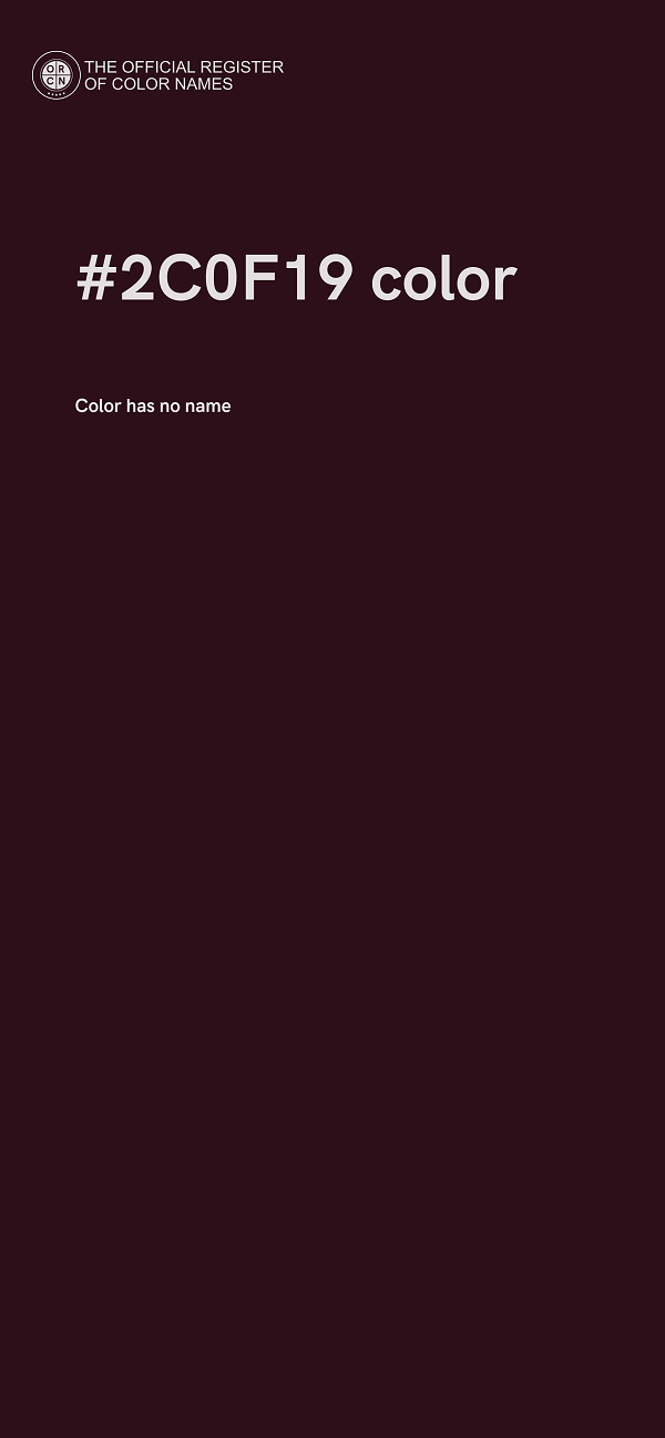 #2C0F19 color image