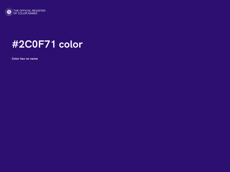 #2C0F71 color image