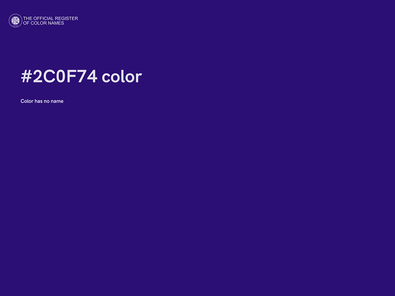 #2C0F74 color image