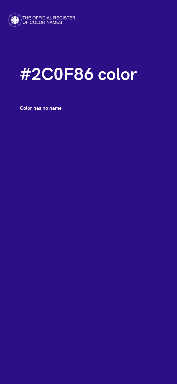 #2C0F86 color image