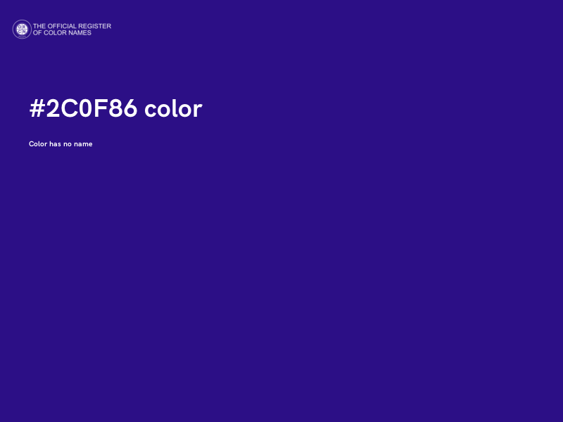 #2C0F86 color image