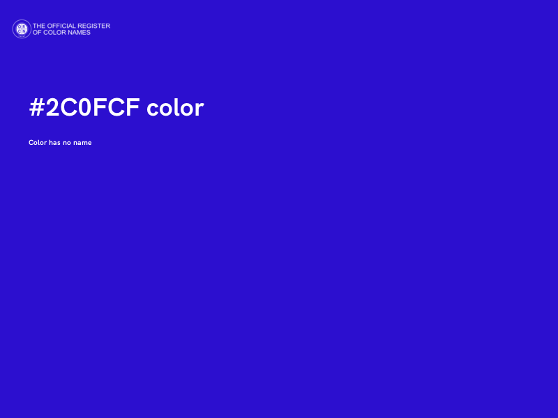 #2C0FCF color image