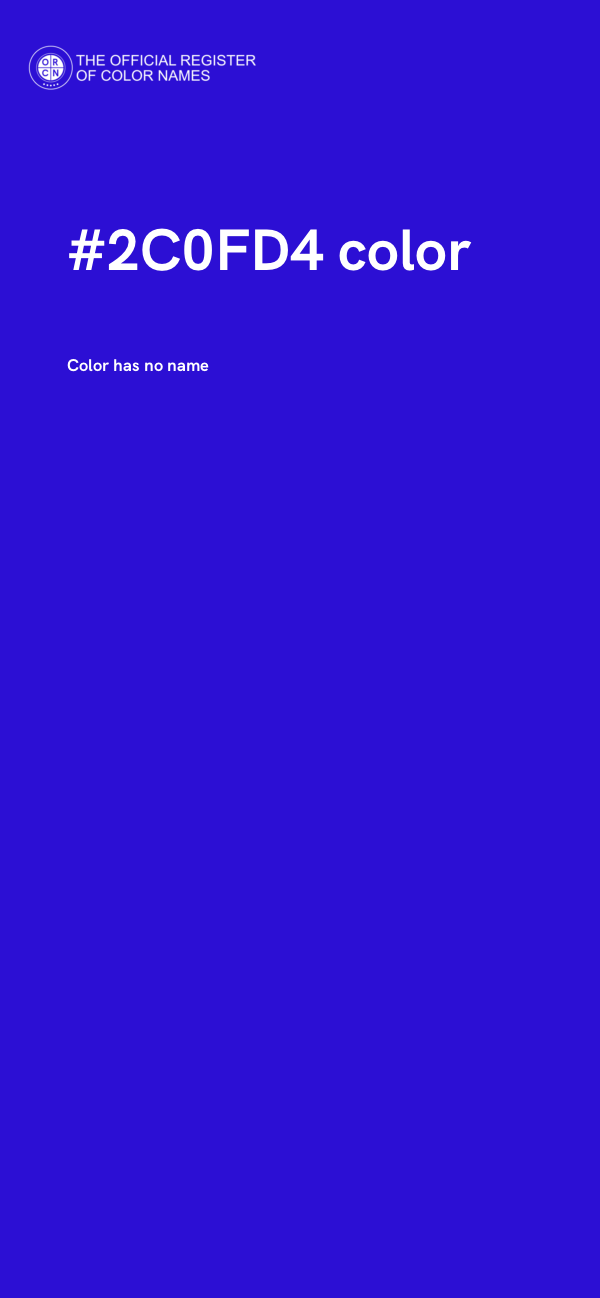 #2C0FD4 color image