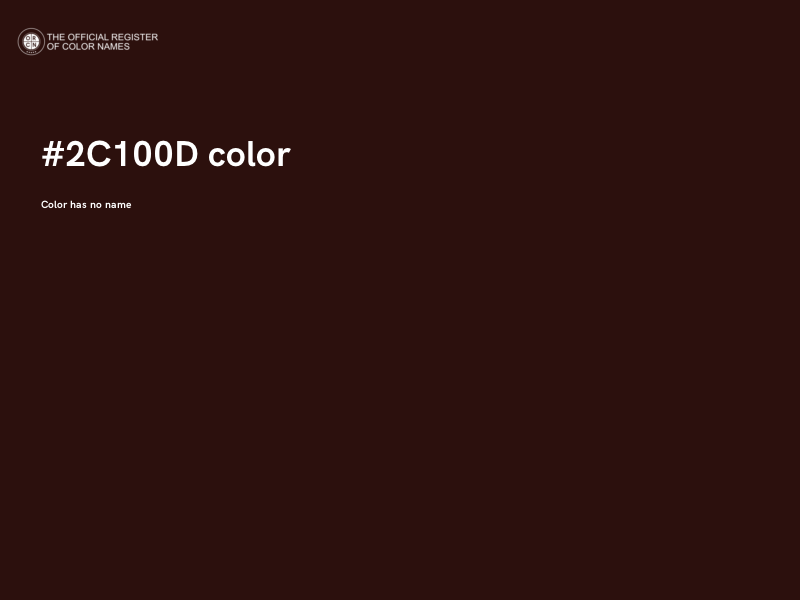 #2C100D color image